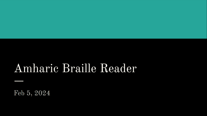 Amharic Braille Reader